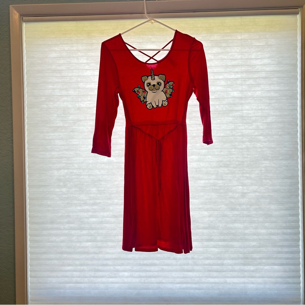 Justice pug-unicorn Christmas dress